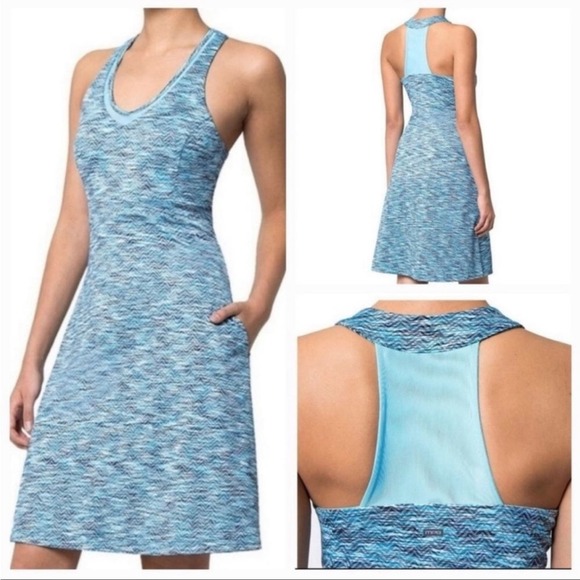 MPG Racerback Travel Dress in Teal Multi Print Medium EUC - Picture 1 of 8